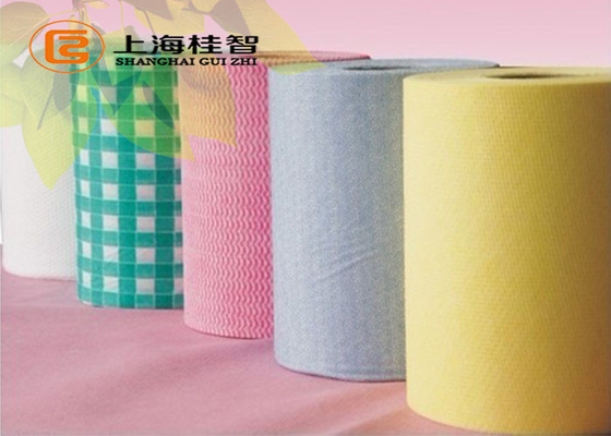 Small Rolls Washable Spunlace Nonwoven Fabric Heavy Duty Wipe To Clean Kitchen